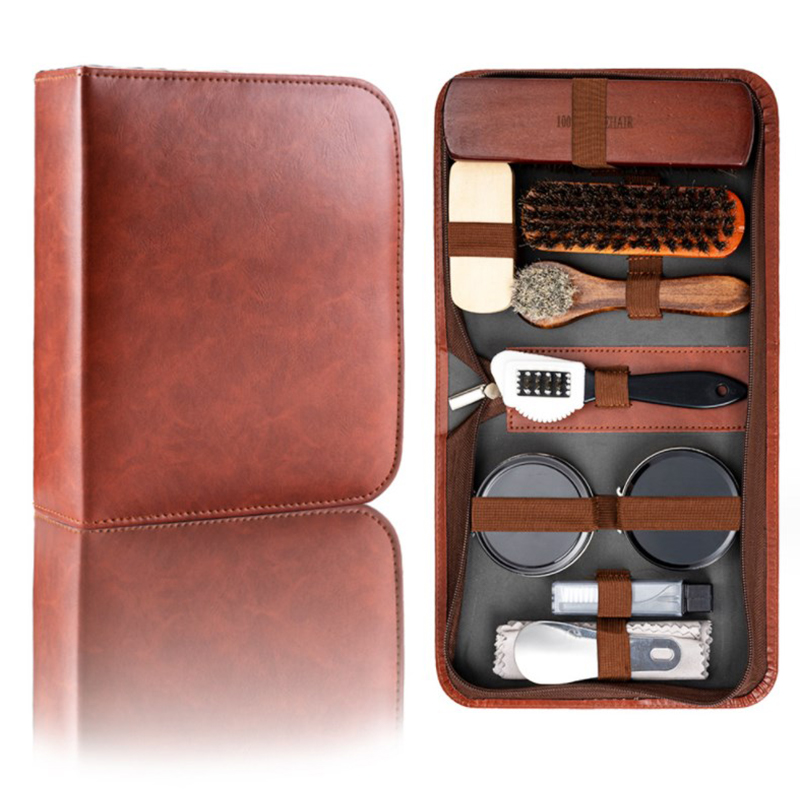 HorseHair Shoe Brush Set Leath - Sneaker Care Spray recension och pris