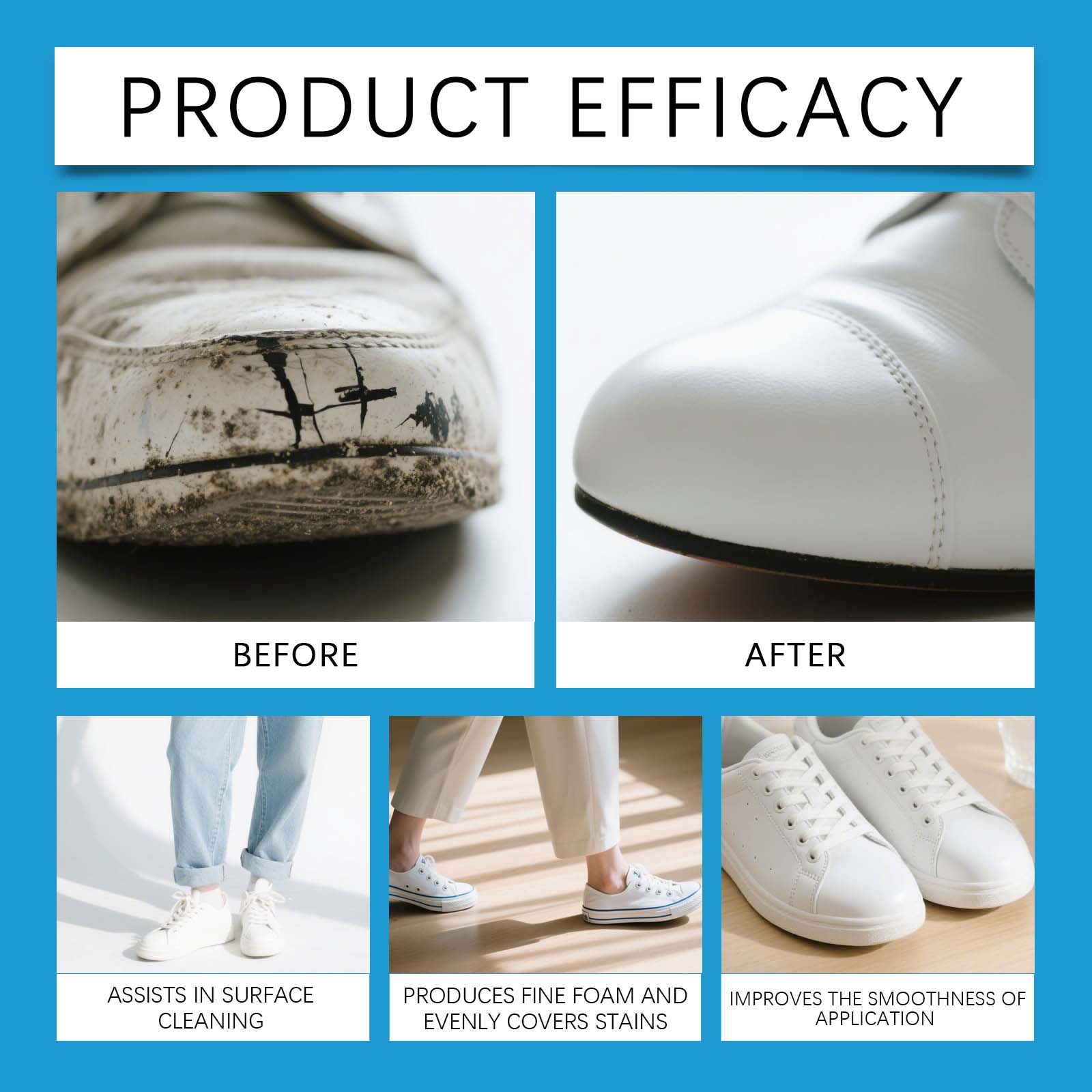 White Shoe Cleaner Cream Sneak - Sneaker Care Spray recension och pris